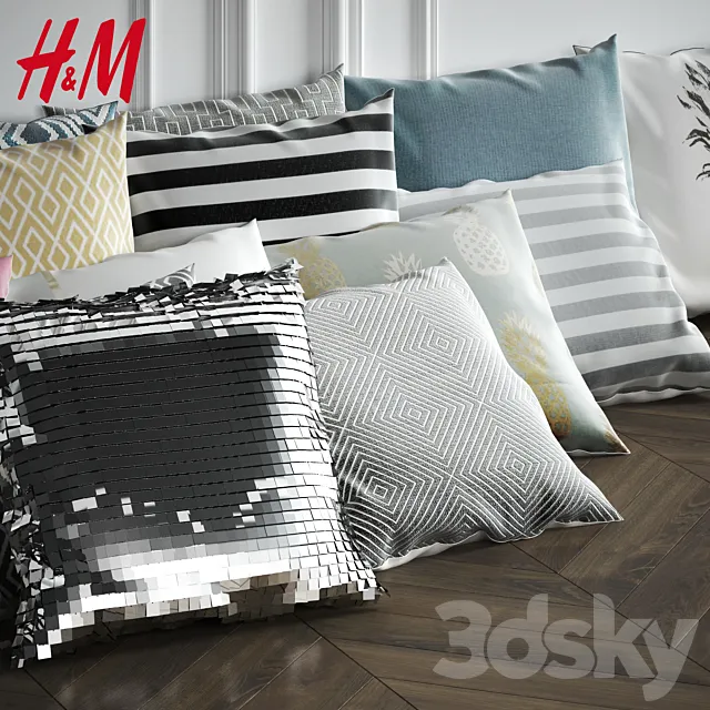 Set H&M Pillow 32 Pack 3DS Max Model