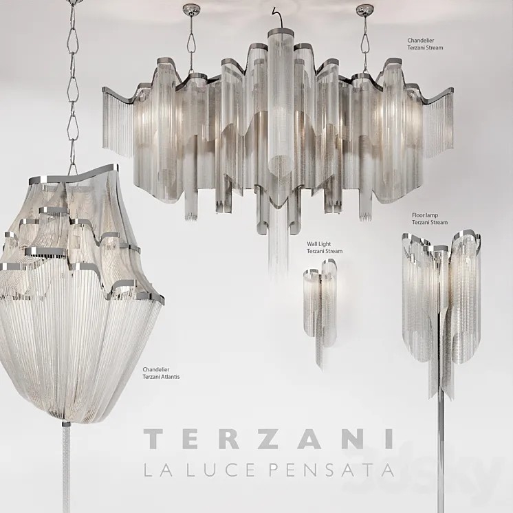 Set lamps Terzani 3DS Max