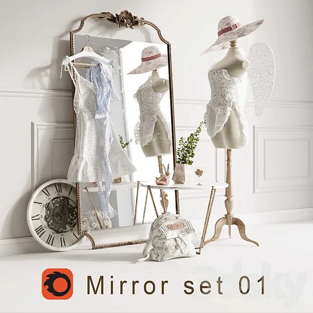 Set Mirror 01 loft 3DSMax File
