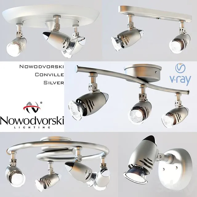 Set Nowodvorski Colville Silver 3dsMax Model