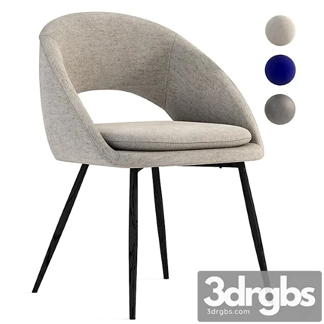 Set of 2 hewitt dining chairs with black legs