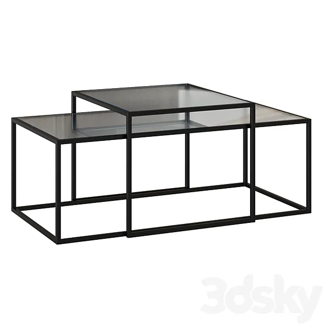 Set of 2 tables Akemi 3DS Max Model