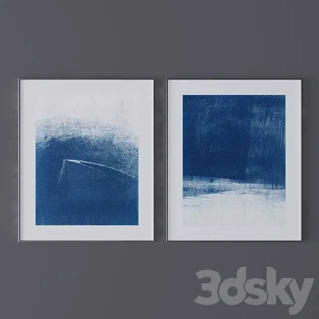 Set of abstract paintings 41 3ds Max