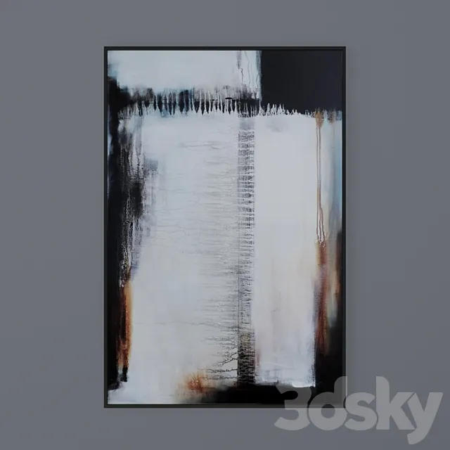 Set of abstract paintings 42 3ds Max