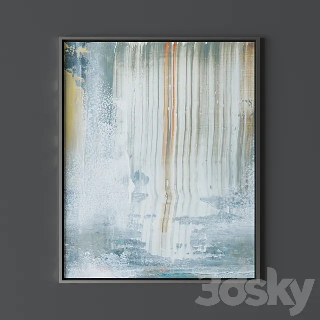 Set of abstract paintings 47 3ds Max