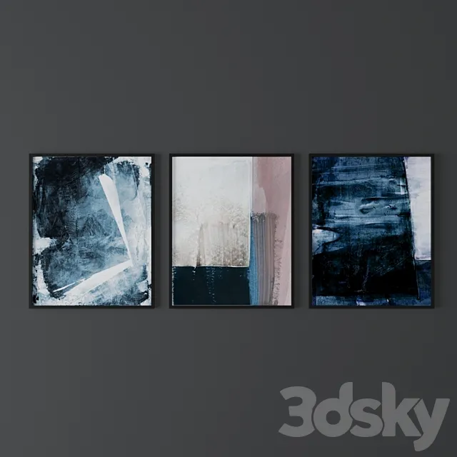 Set of abstract prints from MinimalInstant 6 3ds Max