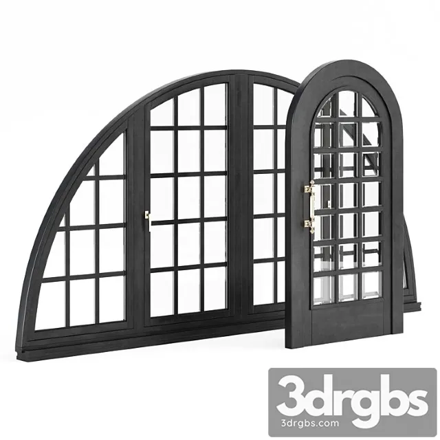 Set of arched doors and windows 3dsmax Download
