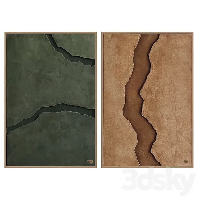 Set of art paintings from the Terra collection by Muddy 3ds Max