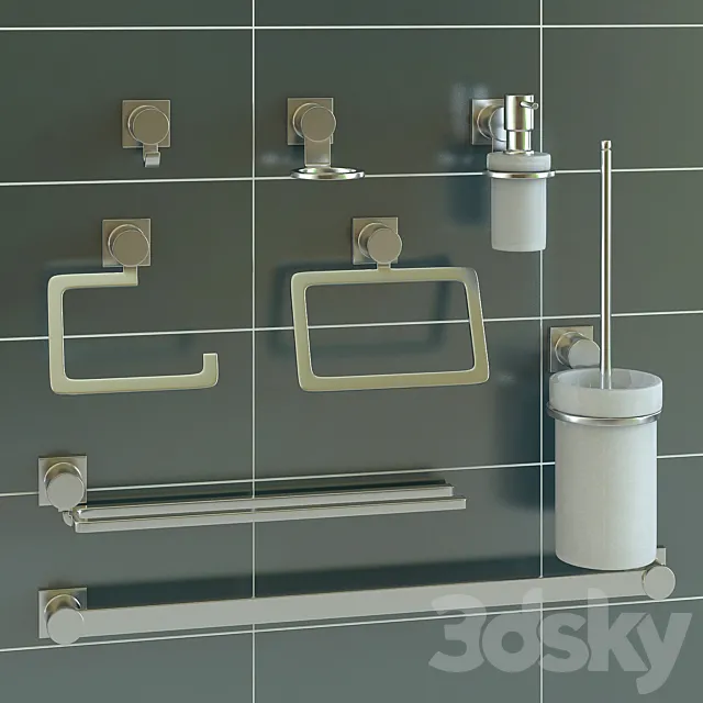 Set of bathroom accessories Grohe Allure 3ds Max