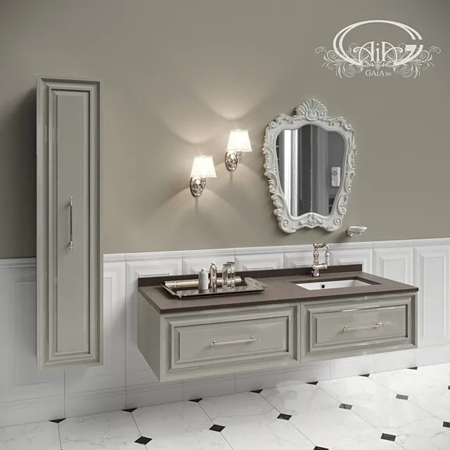 Set of bathroom furniture Gaia # 1 3DSMax File