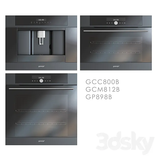 Set of built-in kitchen appliances Gorenje 3ds Max