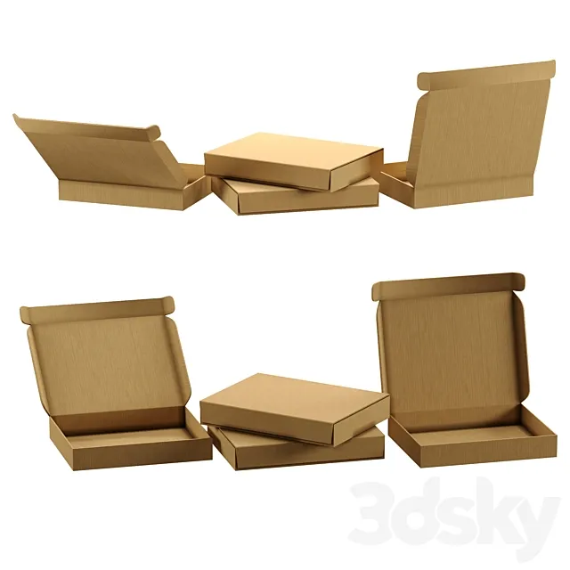Set of cardboard boxes 3DSMax File