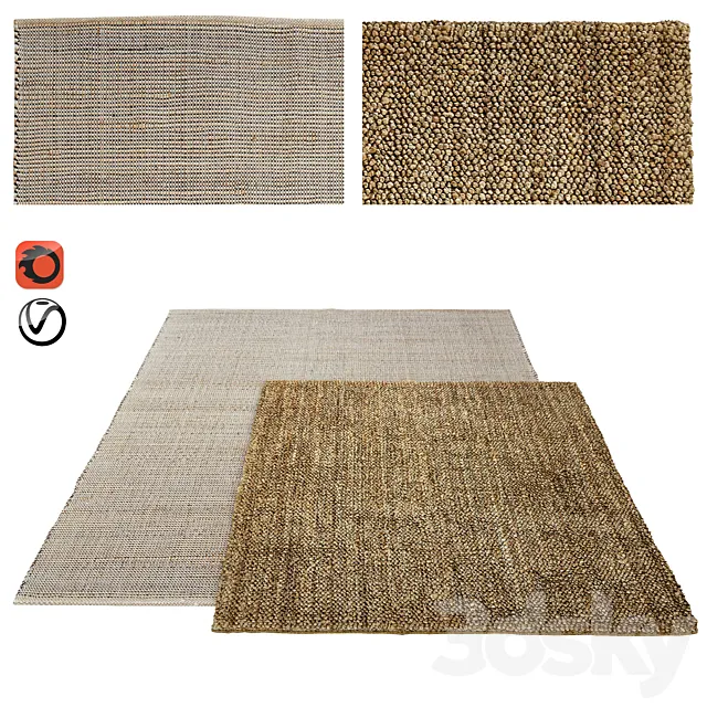 Set of carpets ZARA HOME part 4 3DSMax File