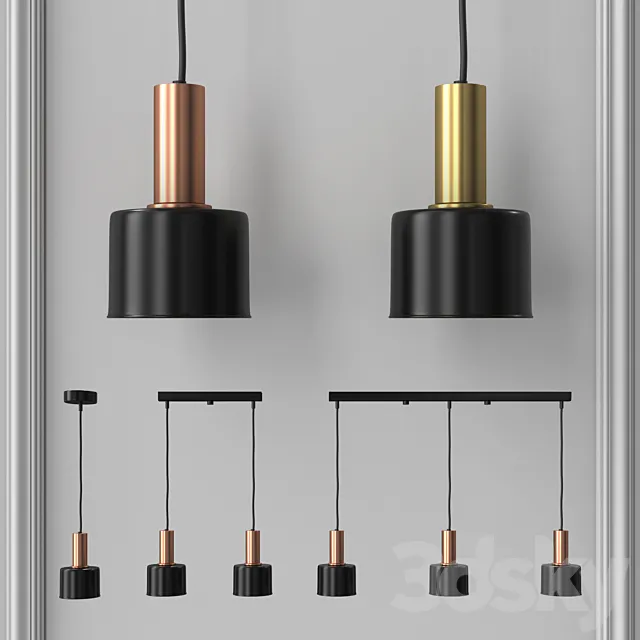 Set of chandeliers of the City collection by NB Light 3ds Max