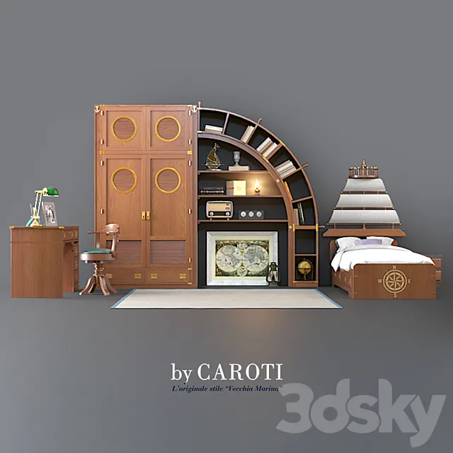 Set of children’s furniture Caroti Play 3ds Max