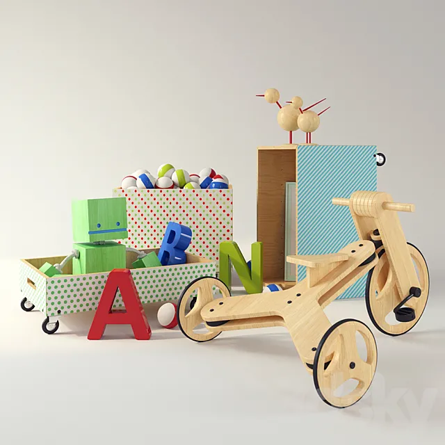 Set of children’s toys 3DS Max Model