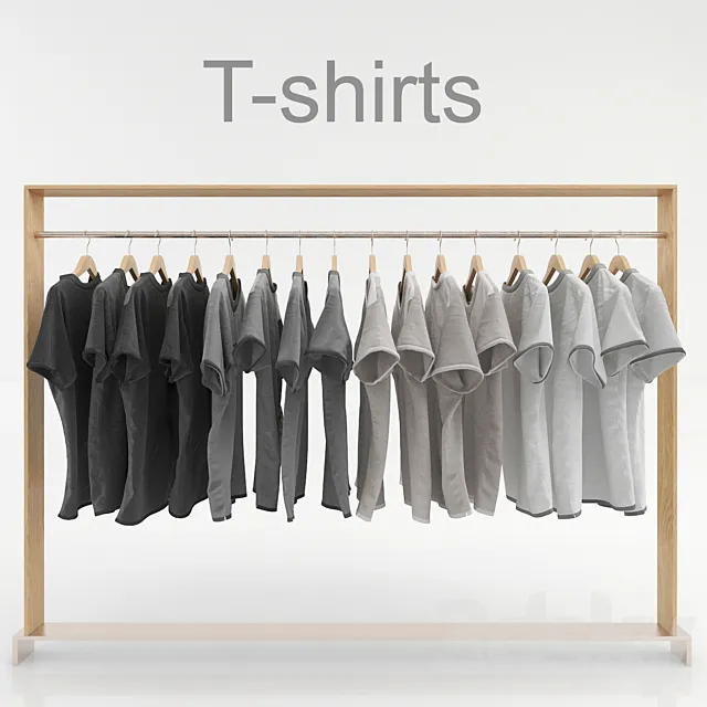 Set of clothes on a hanger 3DS Max Model