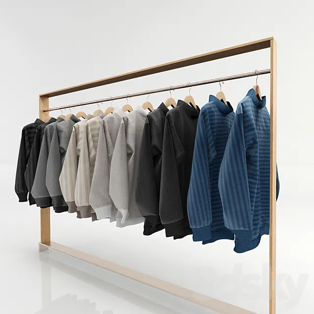 Set of clothes on a hanger B 3DSMax File