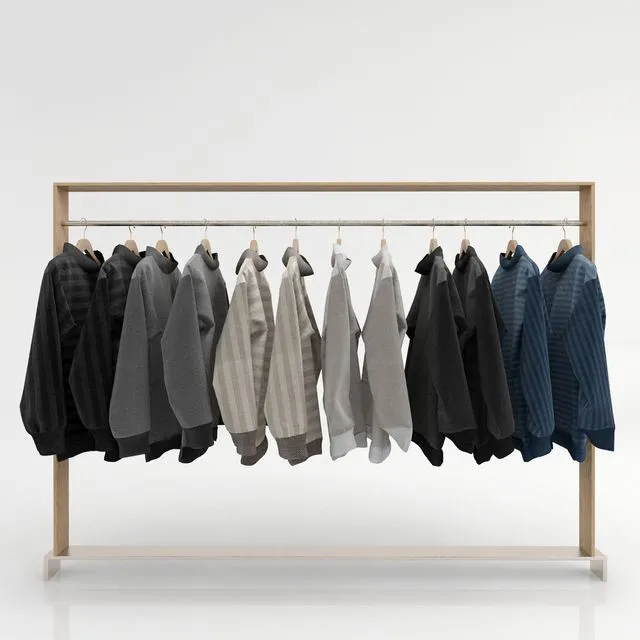 Set of clothes on a hanger B 3dsMax Model