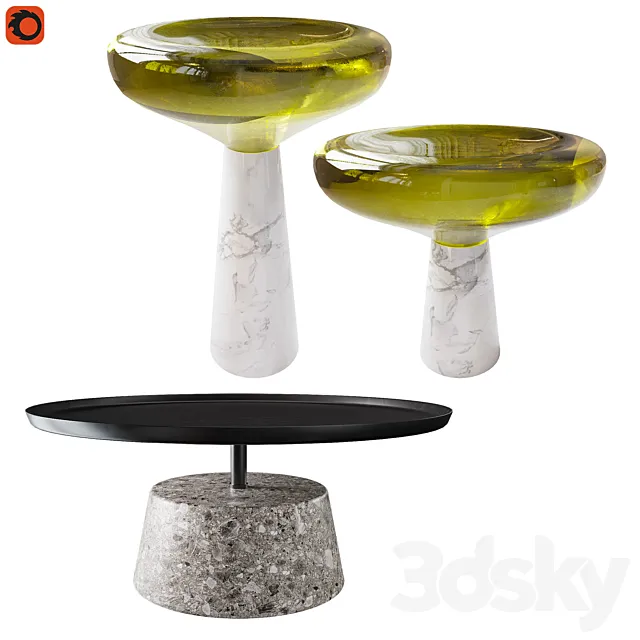 Set of coffee tables 3DS Max Model