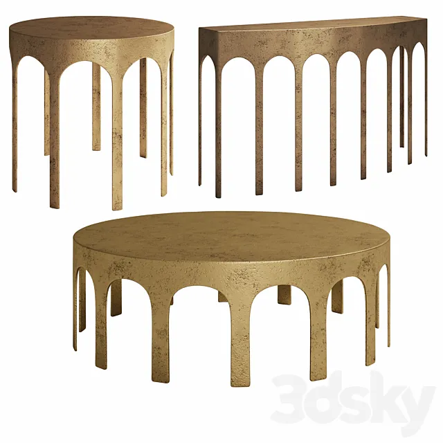 Set of coffee tables by Eichholtz 3dsMax Model