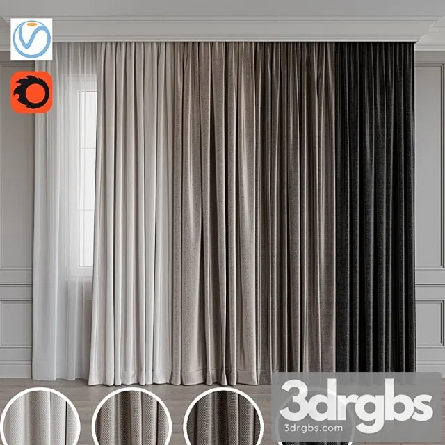 Set Of Curtains 105 3dsmax Download