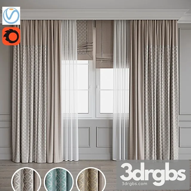 Set Of Curtains 106 3dsmax Download