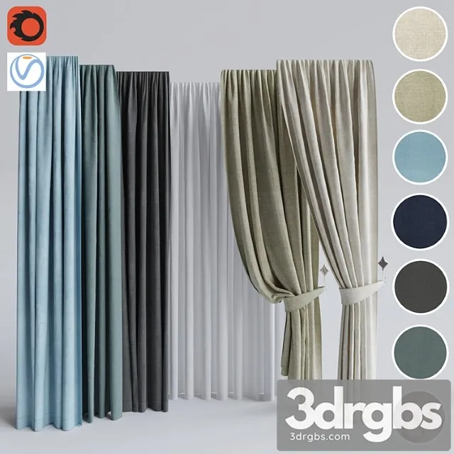 Set of curtains 2 3dsmax Download