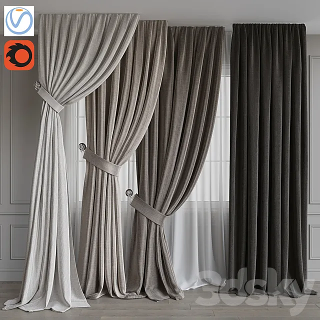 Set of curtains 77 3ds Max