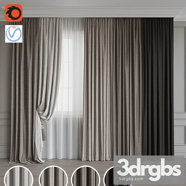 Set Of Curtains 88 3dsmax Download