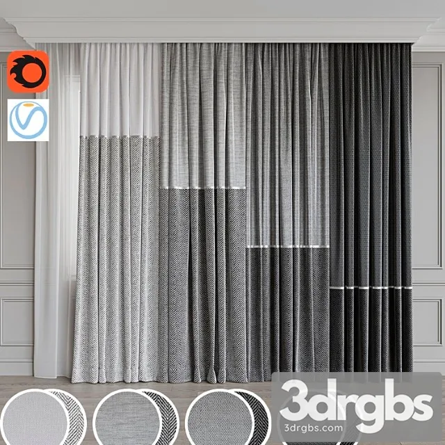 Set Of Curtains 95 3dsmax Download