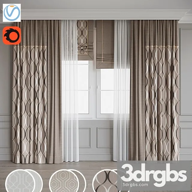 Set of curtains 98 3dsmax Download
