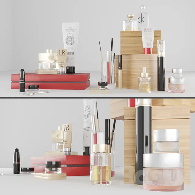 Set of decorative cosmetics 3ds Max