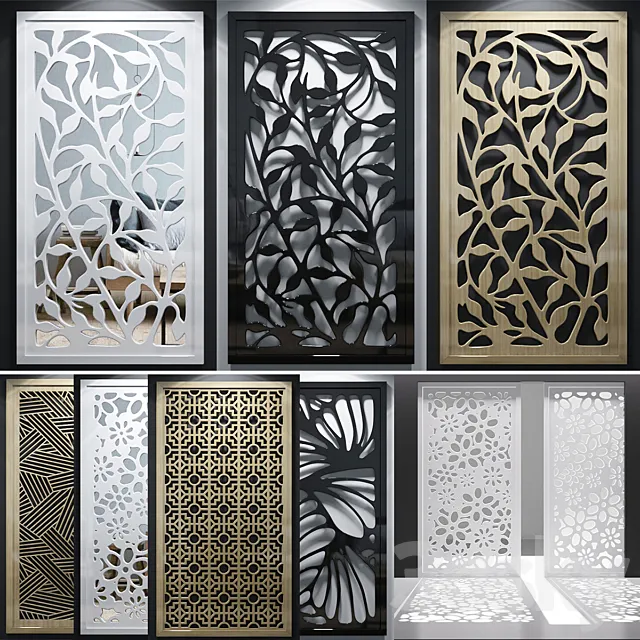 Set of decorative panels_02 3DS Max Model