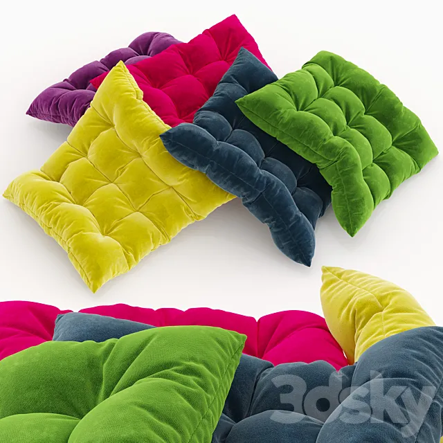 Set of Decorative Pillows 3DSMax File