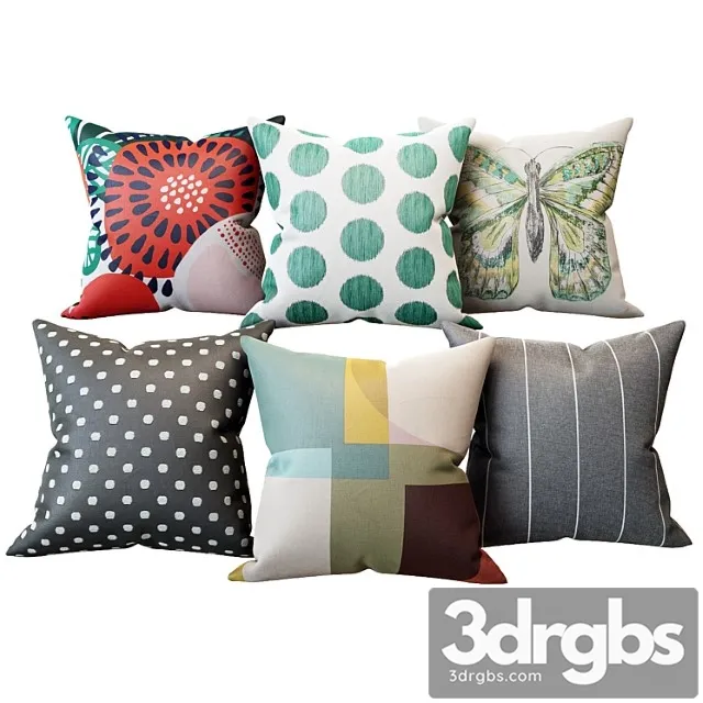 Set of Decorative Pillows Ikea Pillows 3dsmax Download