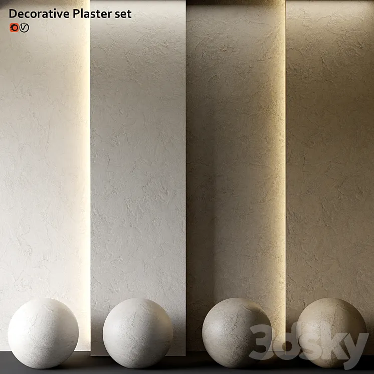 Set of decorative plaster 3DS Max