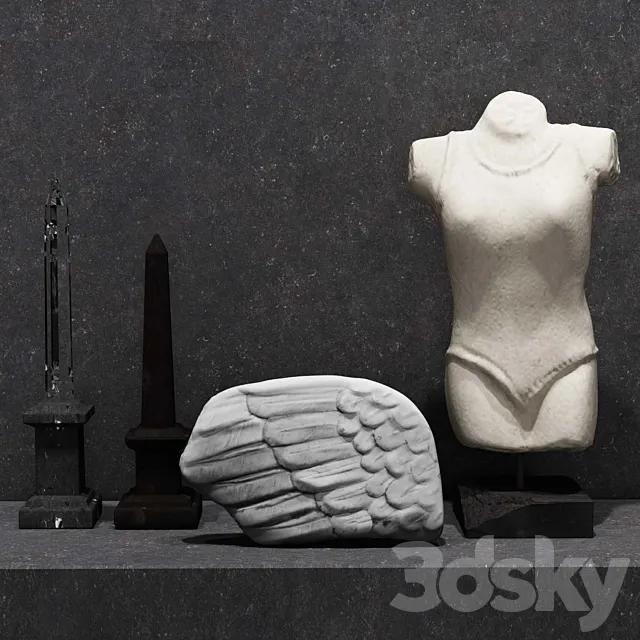 Set of decorative sculptures 3DSMax File