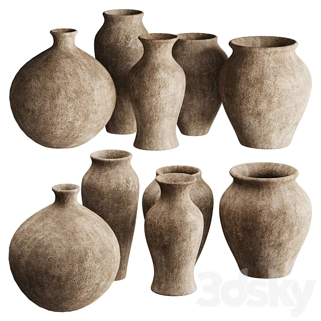 Set of decorative vases_003 3ds Max