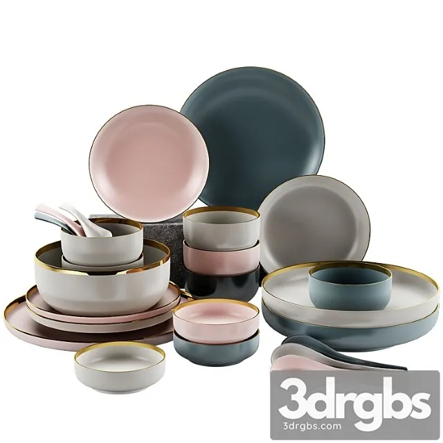 Set of dishes 3dsmax Download