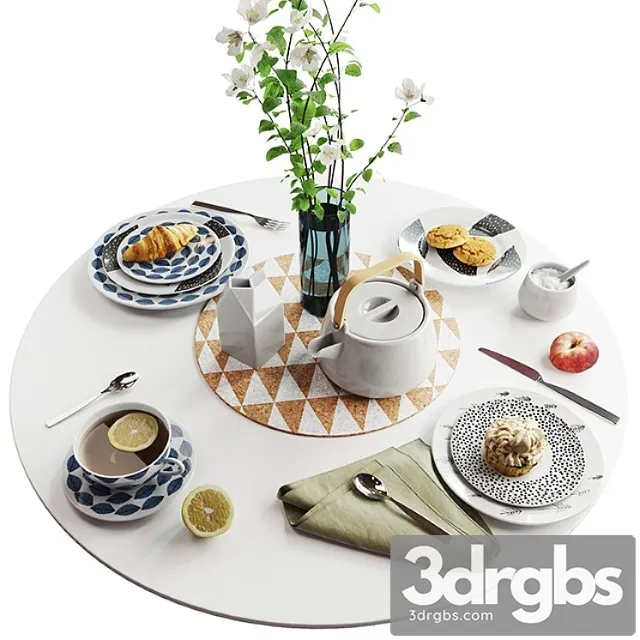 Set of Dishes in Scandinavian Style 3dsmax Download