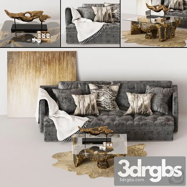 Set of furniture and decor 2 3dsmax Download