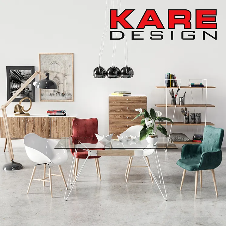 Set of furniture Kare design 3DS Max