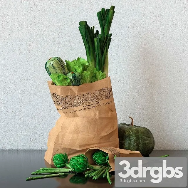 Set Of Green Vegetables 3dsmax Download
