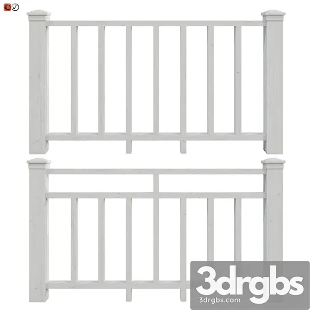 Set of handrails and terrace railing 8 3dsmax Download