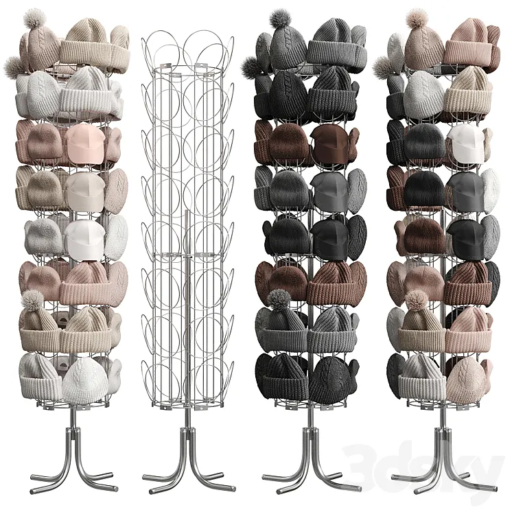 Set of hats and accessories 02 3DS Max Model
