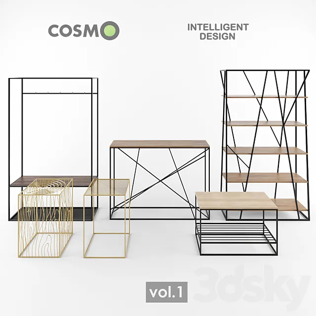 Set of Intelligent Design furniture 3DSMax File
