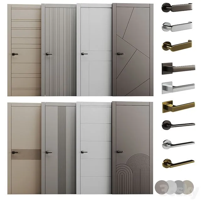 Set of interior doors LINEA 3dsMax Model