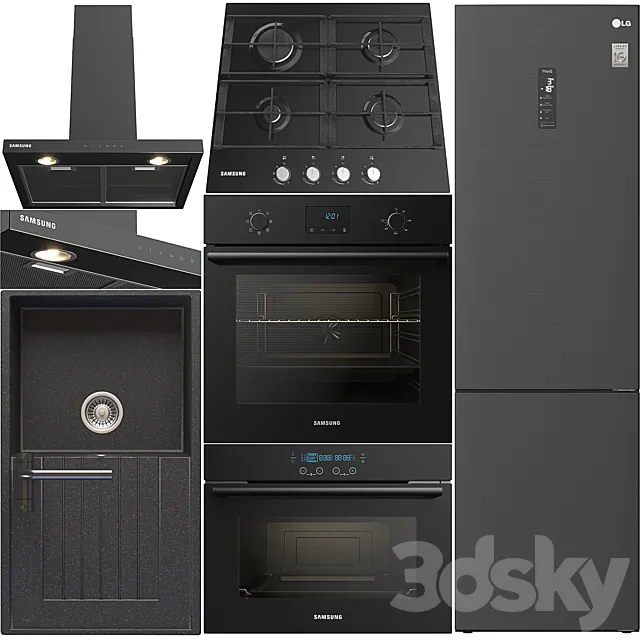 Set of kitchen appliances 3DSMax File