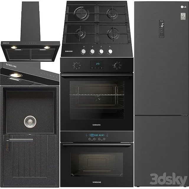 Set of kitchen appliances 3dsMax Model